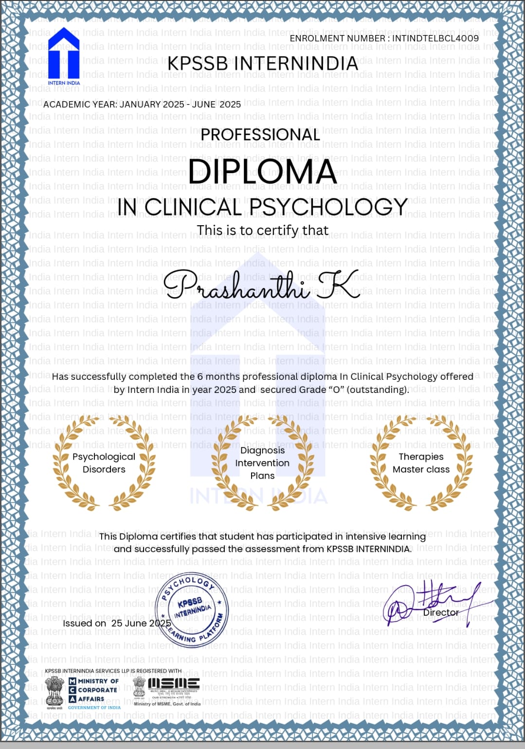 Diploma in Clinical Psychology