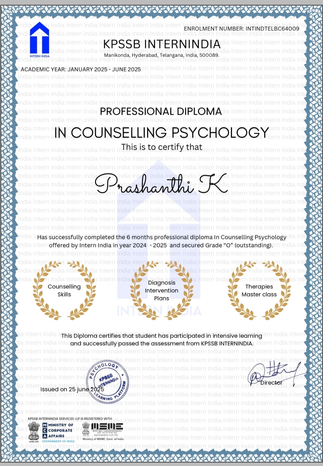 Diploma in Counselling Psychology